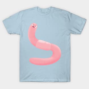 Cute worm farm vermiculture cartoon T-Shirt